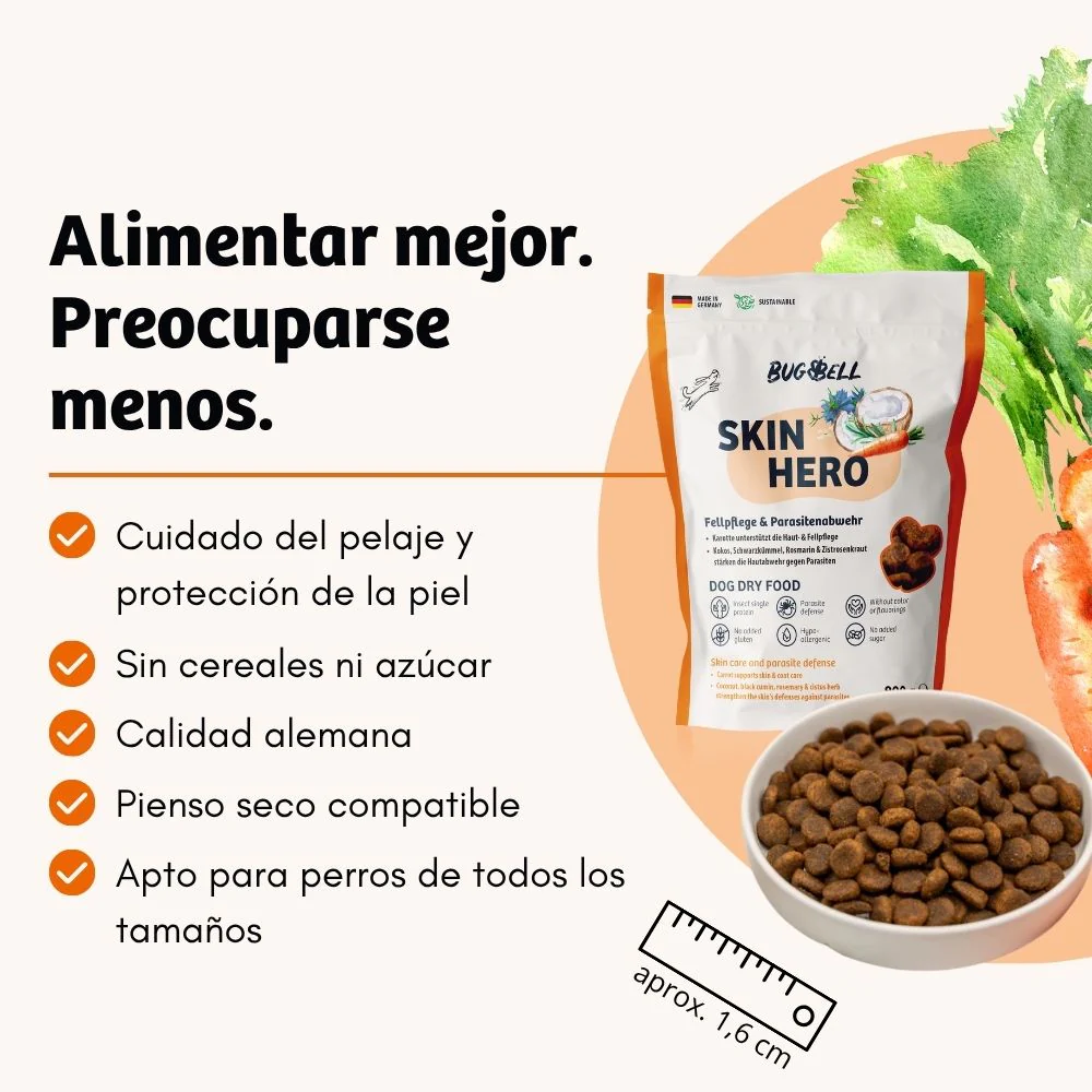 Alimento BugBell SkinHero - hipoalergénico, sem cereais, com proteína de inseto, cominho preto, alecrim e esteva - Image 2