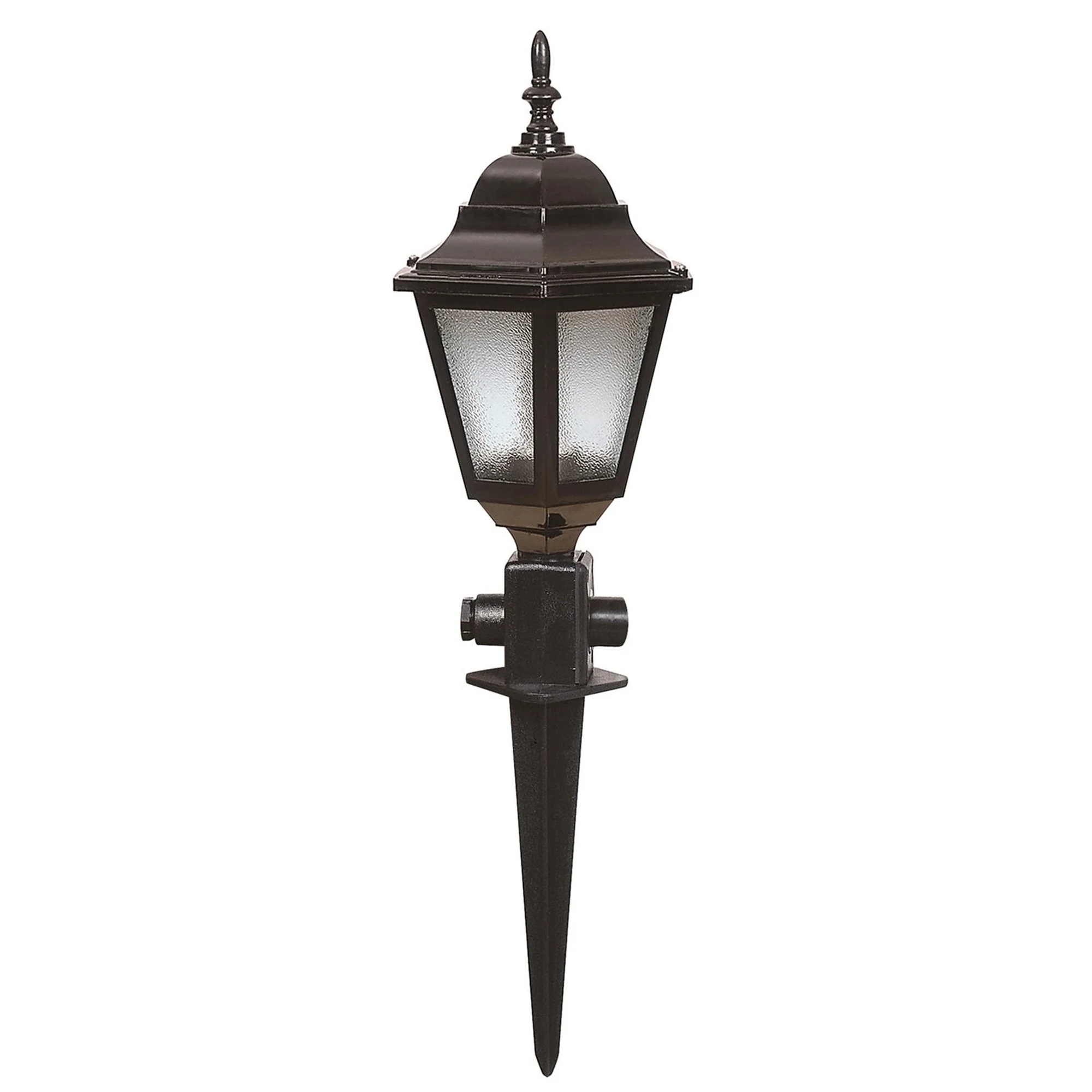 Aplique Parede Clássica Para O Exterior, Abdômen, Preto, 23x23x60, Limite 27 Max 60 W