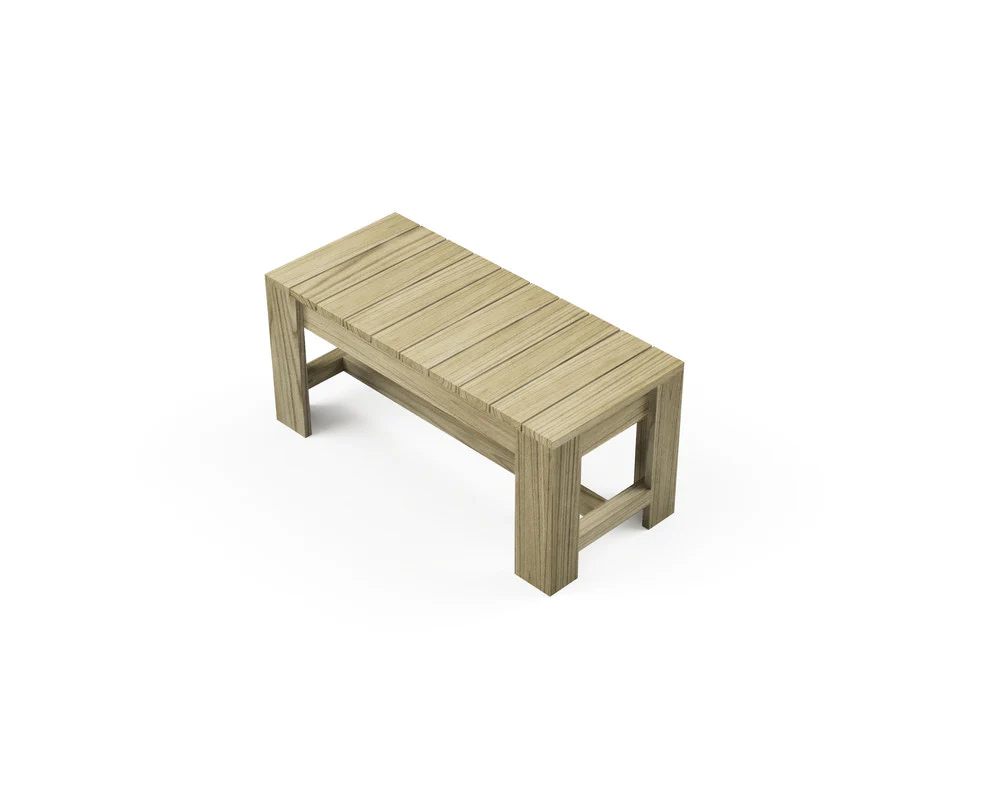 Banco De Madera 100 X 44 X 45 Cm Hortalia
