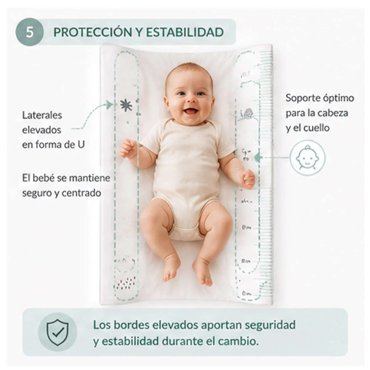 Bebe-jou – Colchão Plastificado Para Mudador De Bebé, 72 X 44 X 9 Cm, Hello Little One - Image 5
