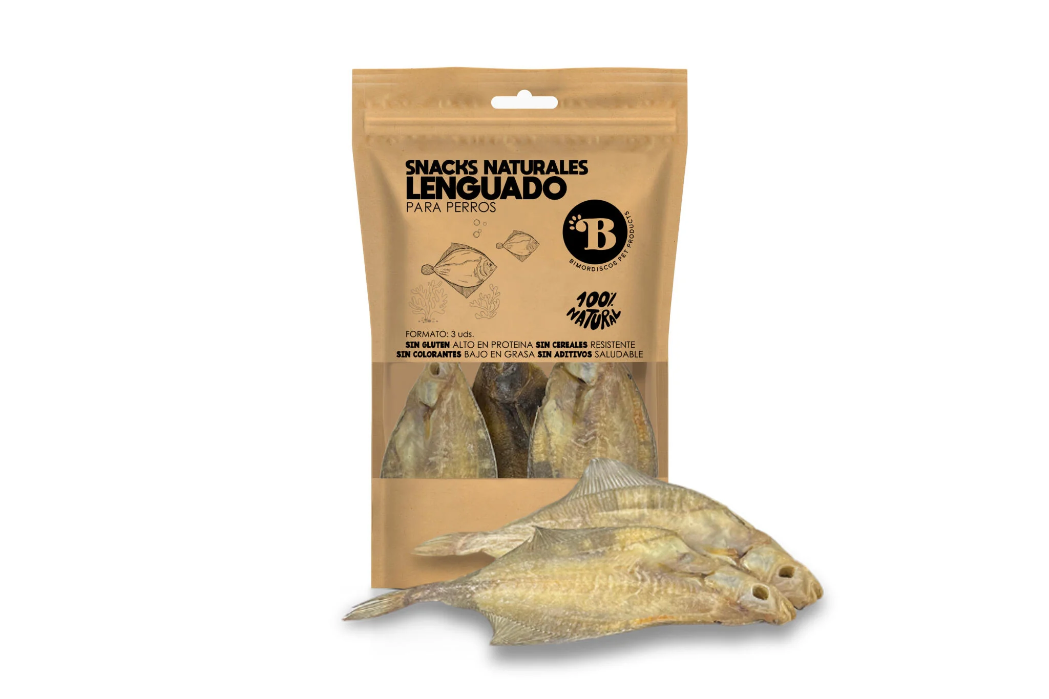 Bimordiscos Linguados - Peixe Para Cães E Gatos 3 Uds.