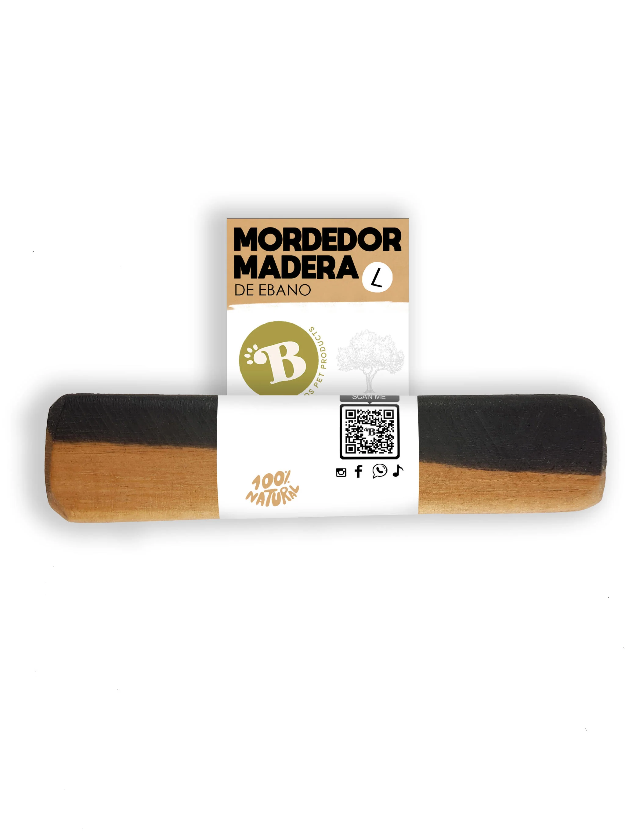 Bimordiscos Madeira De Ébano Para Cães M