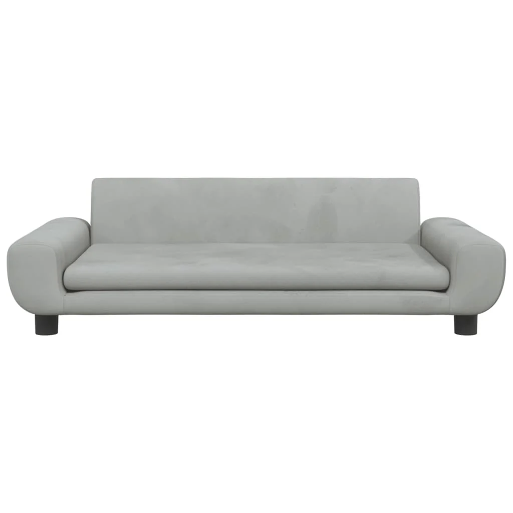 Cama De Cachorro De Veludo Cinza Claro 100x54x33 Cm / Vetonek