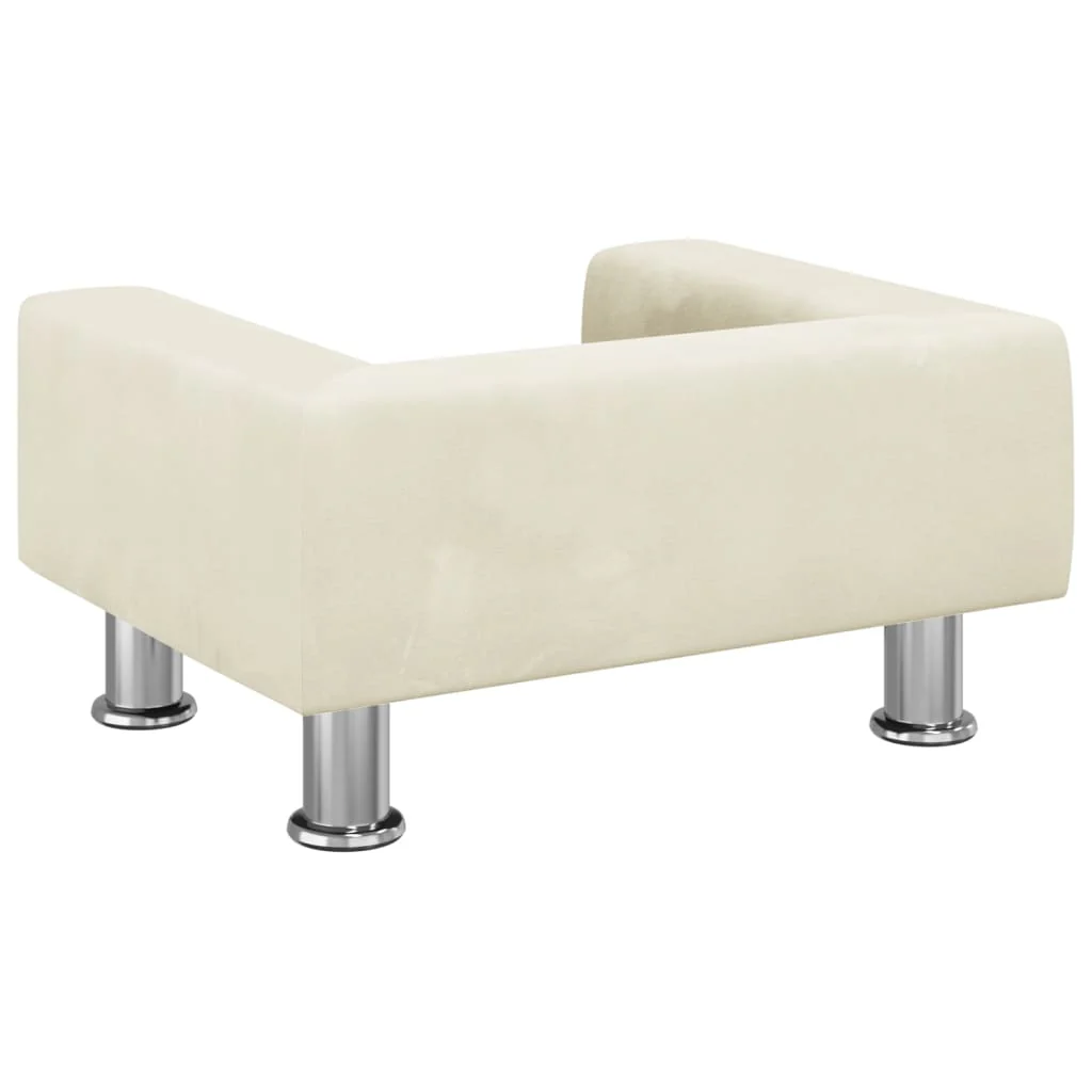 Cama De Cachorro De Veludo Creme 50x40x26,5 Cm / Vetonek