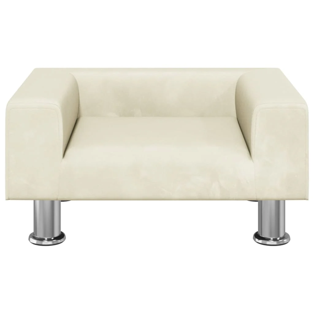 Cama De Cachorro De Veludo Creme 50x40x26,5 Cm / Vetonek - Image 2