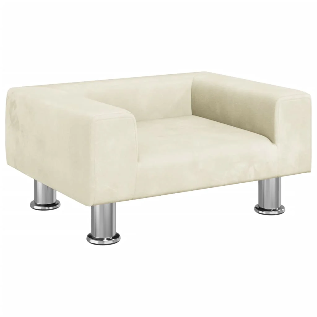 Cama De Cachorro De Veludo Creme 50x40x26,5 Cm / Vetonek - Image 3