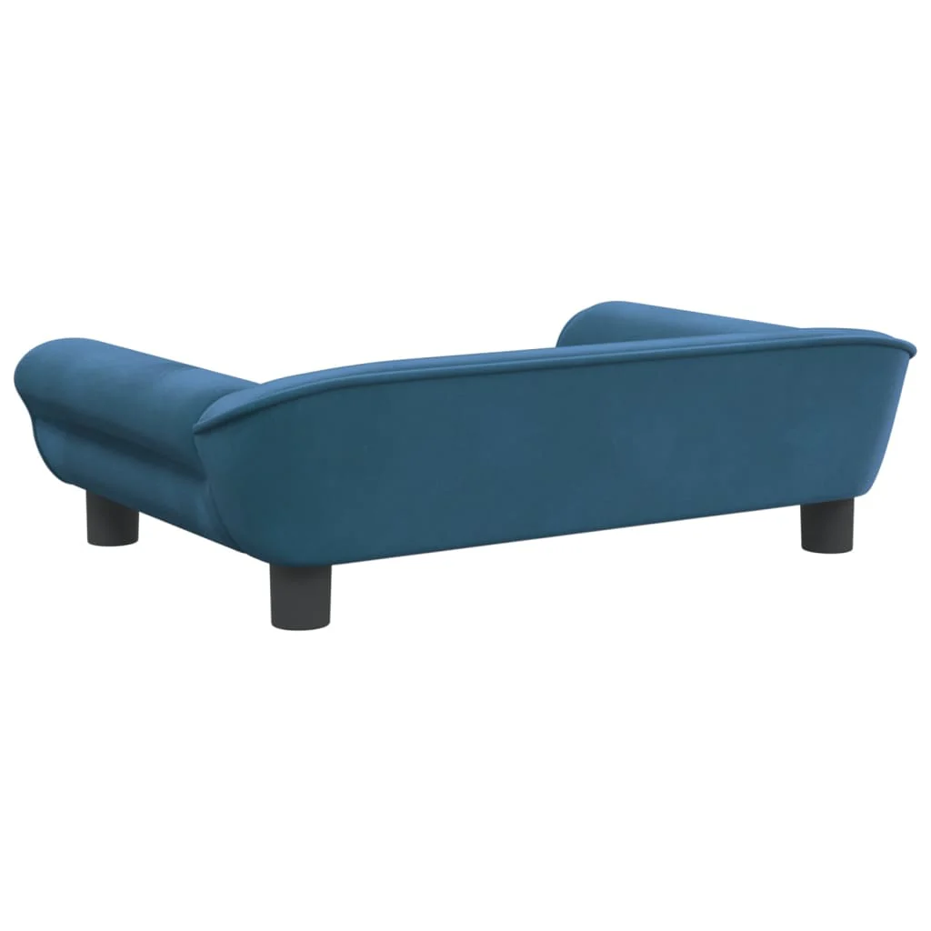 Cama Para Cachorro Em Veludo Azul 70x48x22 Cm / Vetonek - Image 3