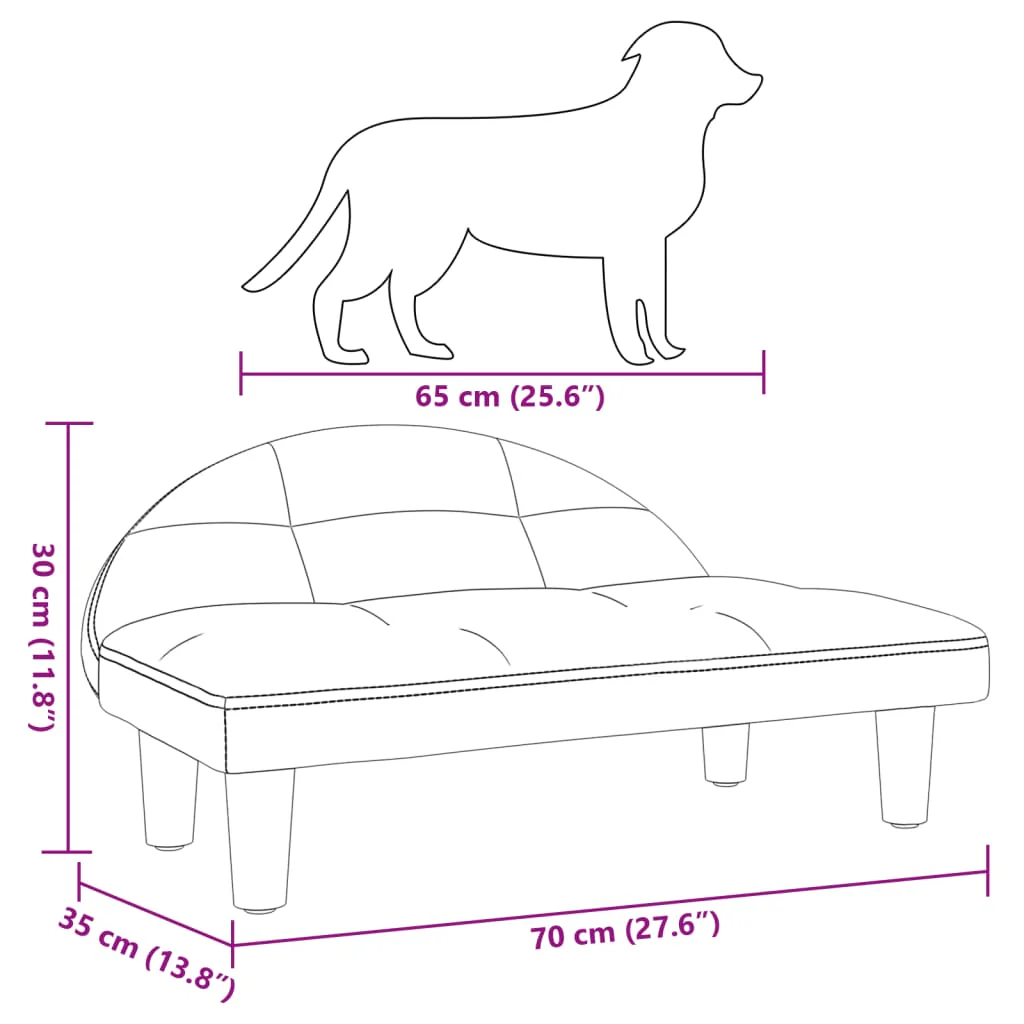 Cama Para Cachorro Em Veludo Cinza Escuro 70x52x30 Cm / Vetonek - Image 3
