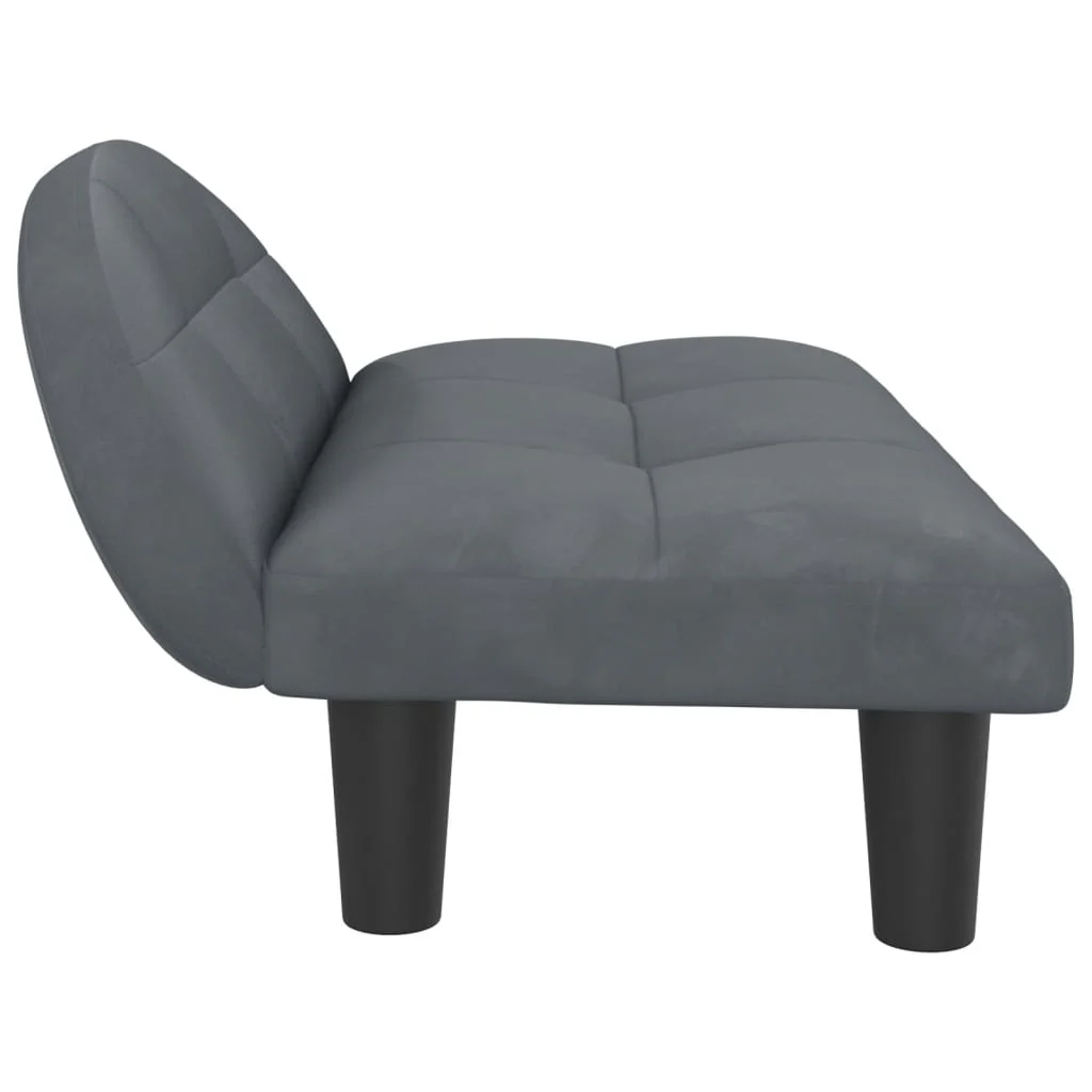 Cama Para Cachorro Em Veludo Cinza Escuro 70x52x30 Cm / Vetonek - Image 6