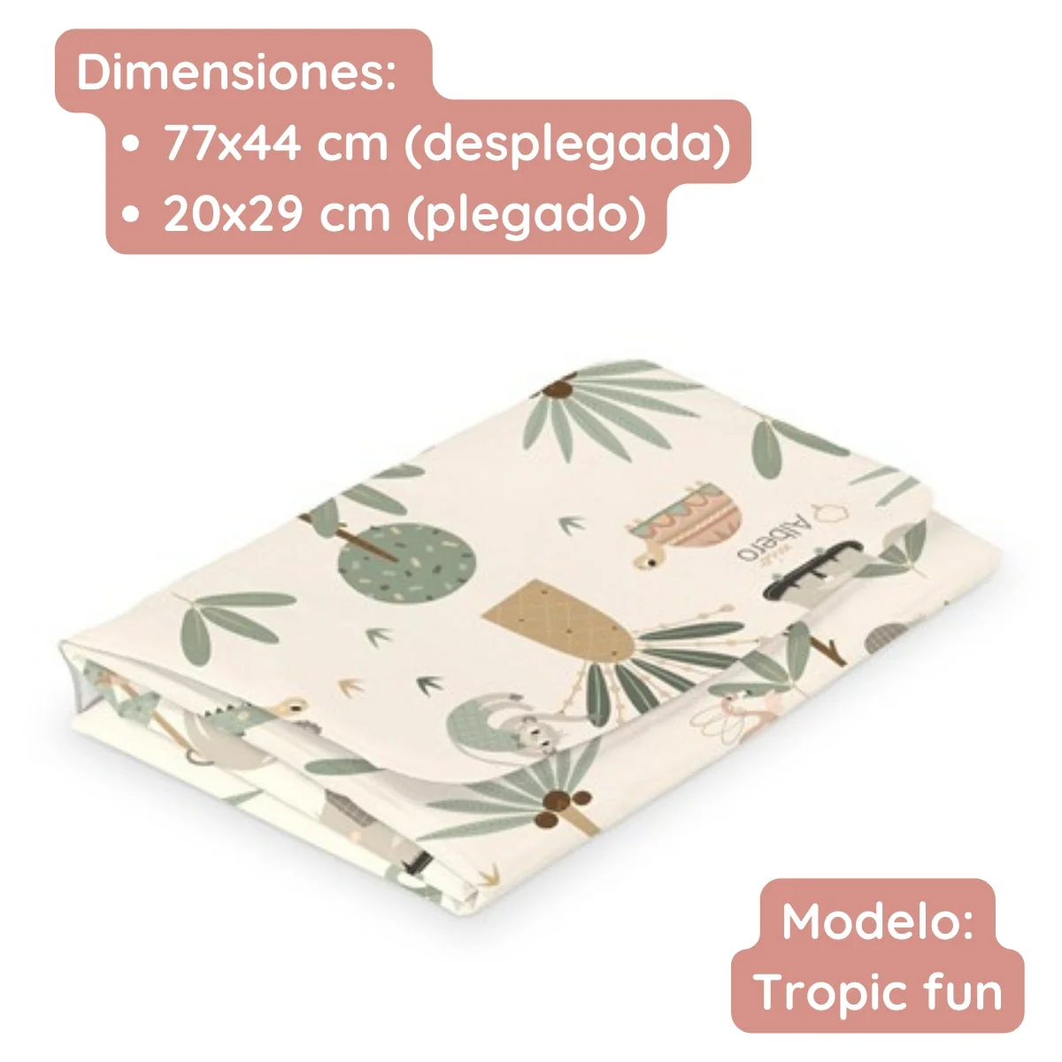 Trocador de viagem plastificado dobrável Tropic Fun - Image 4