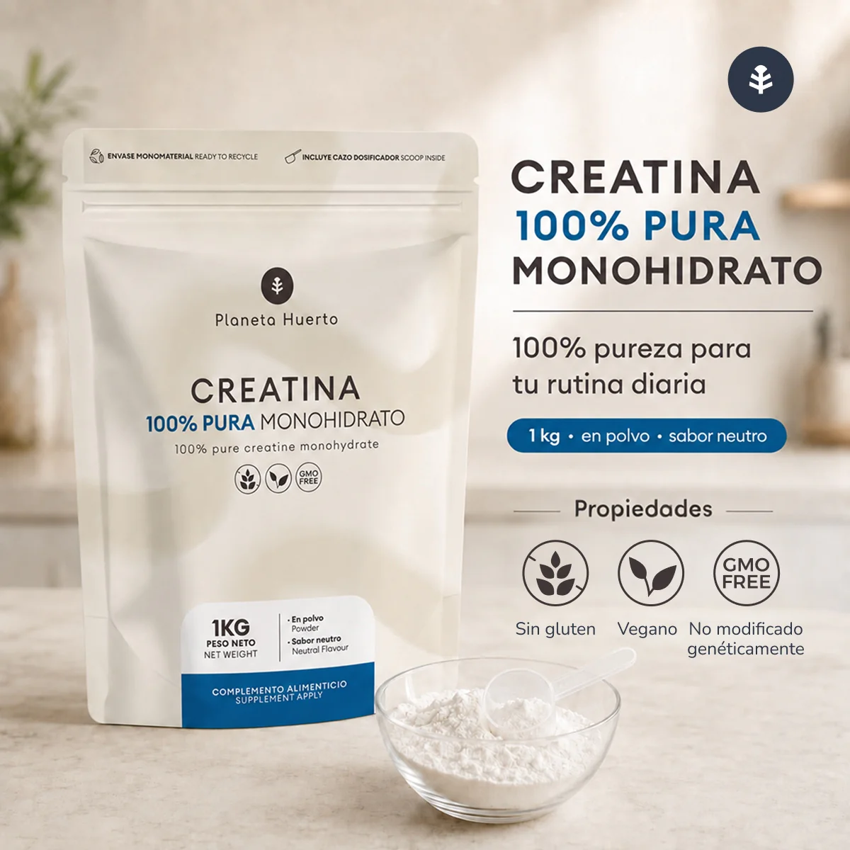 Creatina Monohidrato Planeta Huerto 1 kg - Image 3
