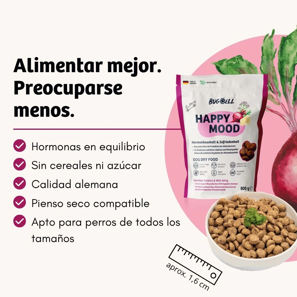 BugBell HappyMood Feed - hipoalergénico, sem cereais, com proteínas de insectos, beterraba, vitex e valeriana. - Image 2