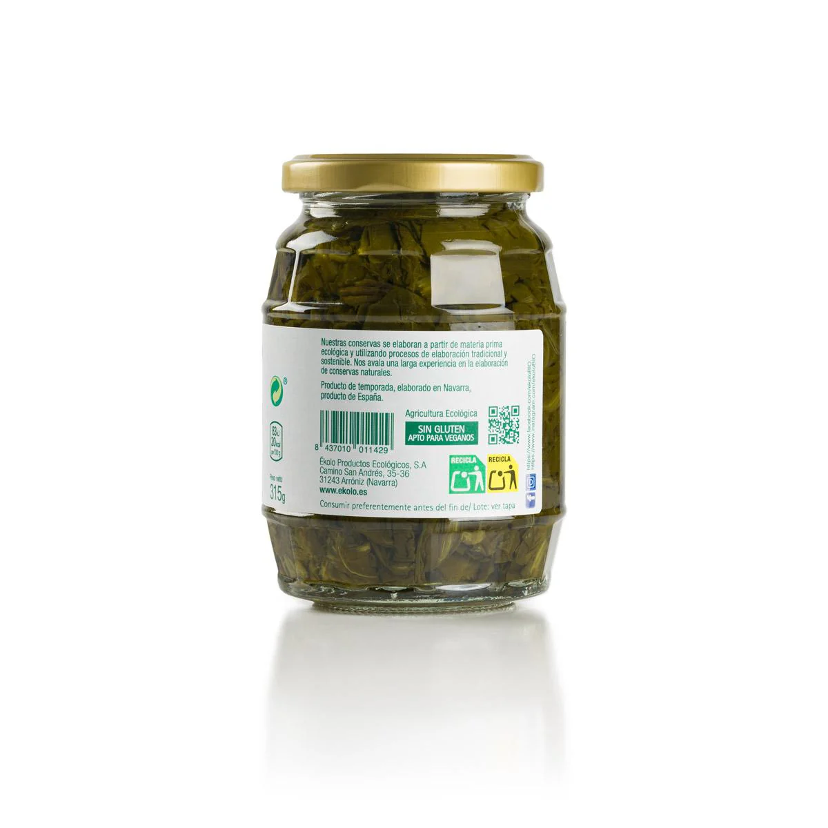 Espinafre Natural Biológico em Conserva Ékolo 315 g - Image 2