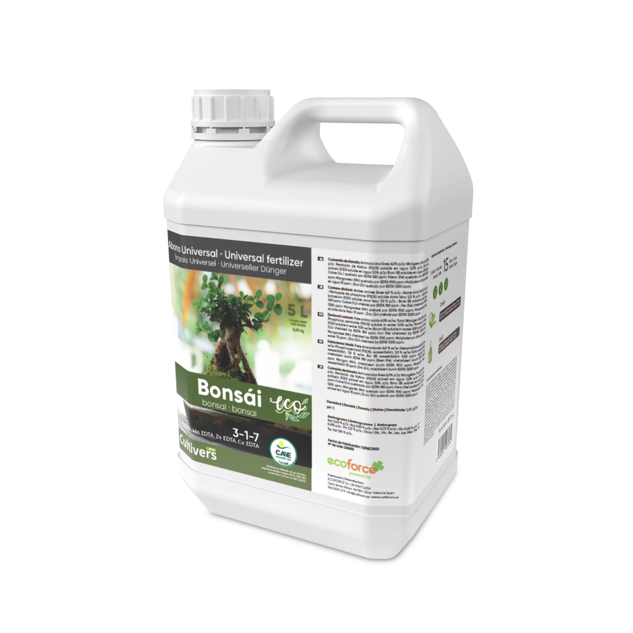 Fertilizante Bonsái Líquido Ecológico Cultivers - Image 3