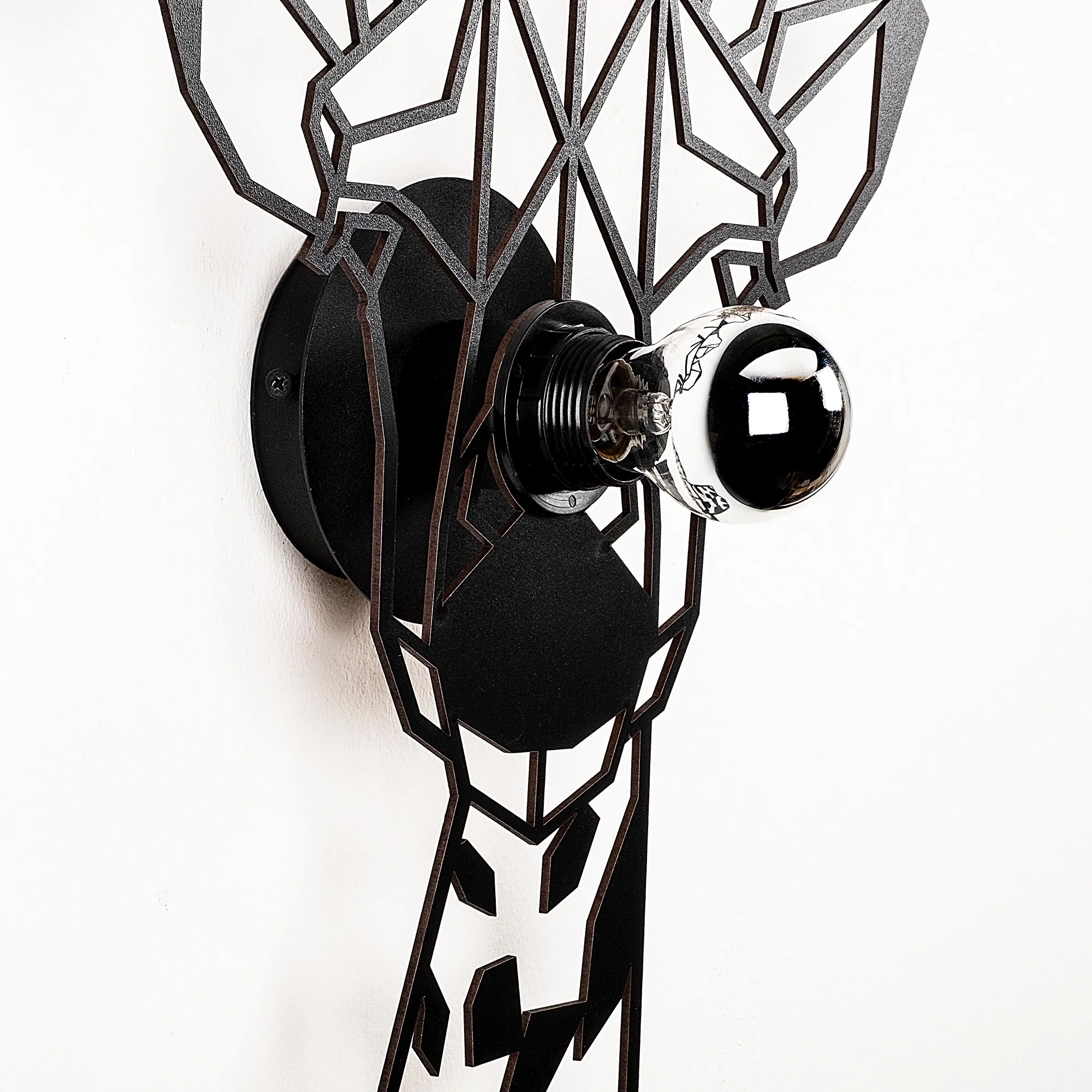 Girafa, Mdf, Preto, Aplicativo De Parede De 35x12x54 - Image 4
