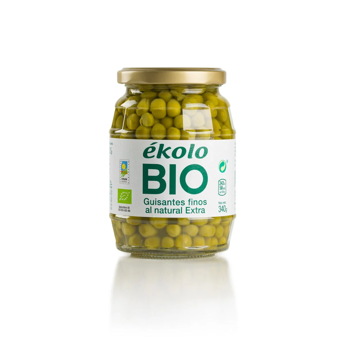 Ervilhas Biológicas em Conserva Natural ékolo 345 g