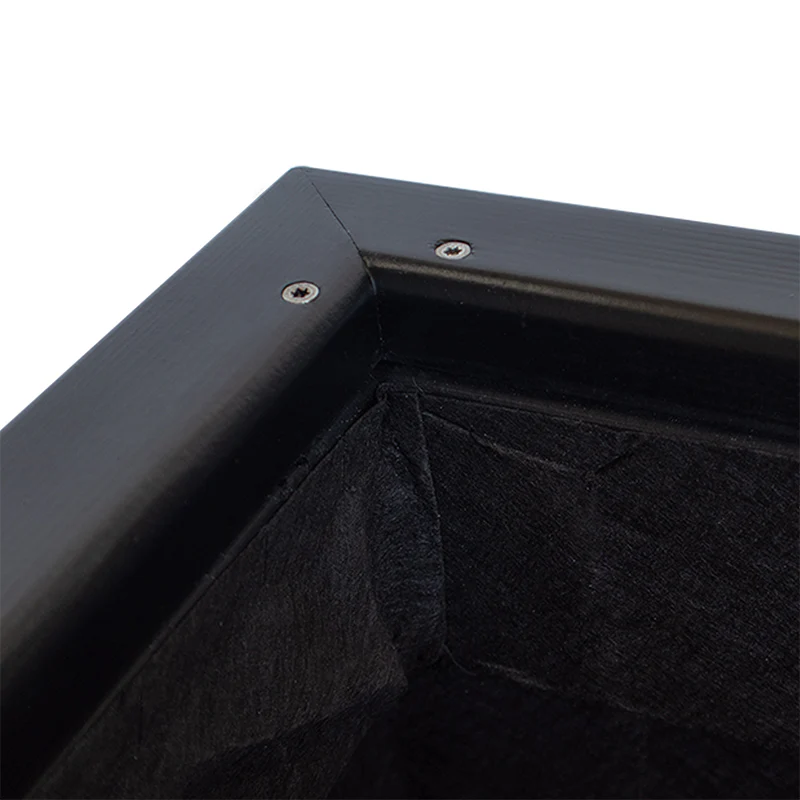 Jardinera Alta De Madera Autoportante 100 X 34,5 X 80 Cm Ebony Black Hortalia - Image 3