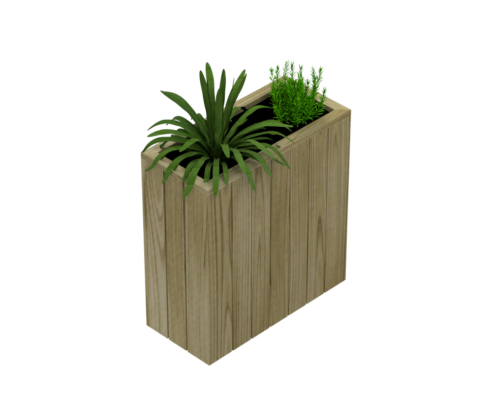 Jardinera Alta De Madera Autoportante 75 X 34 X 100 Cm Hortalia