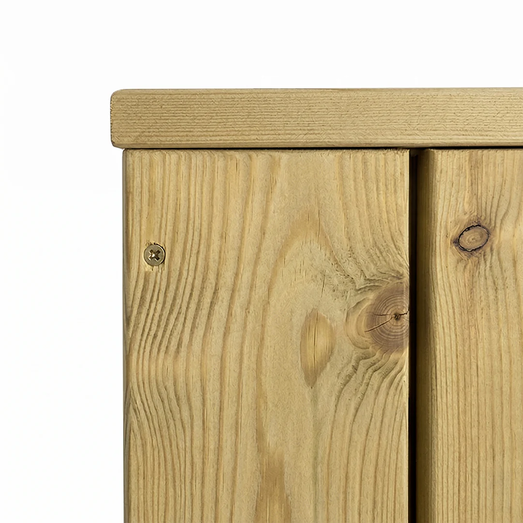 Jardinera Alta De Madera Autoportante Con Cortavientos 60 Cm 75 X 34,5 X 80 Cm Hortalia - Image 3