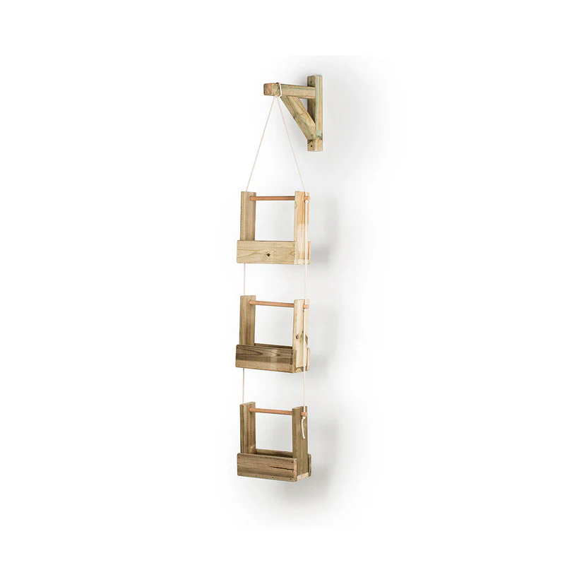 Jardinera Colgante Woody 3b De Madera Tratada Para Exterior Hortalia