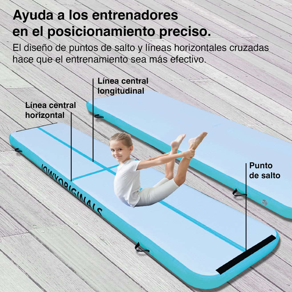 Jowy Tapete Inflável Airtrack 400x100x20cm, Azul - Image 2