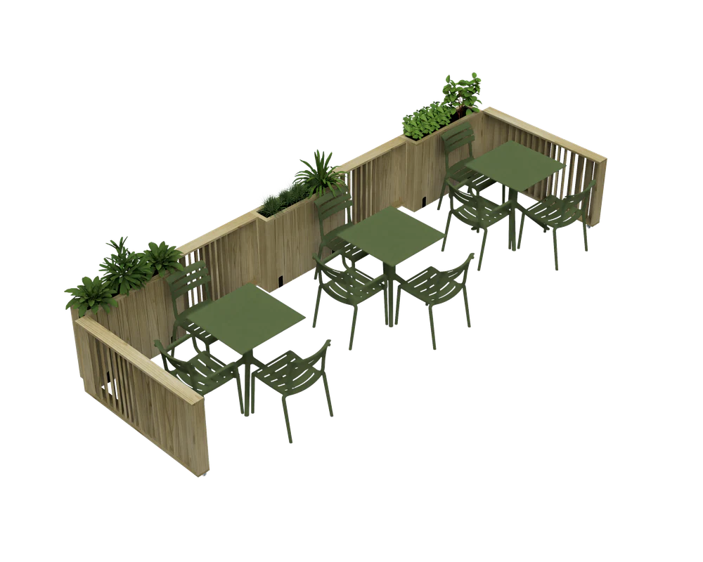 Kit Jardinera Alta De Madera Con Ruedas, Barandilla Abatible Y Cortavientos 40 Cm 75 X 24 X 80 Cm Hortalia - Image 5