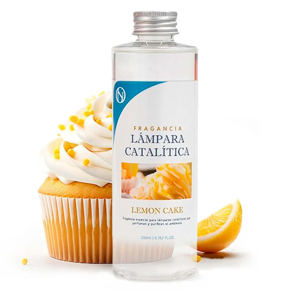 Lâmpada Catalítica Azul Acinzentado Mate + Aroma Lemon Cake 500ml - Elimina Odores, Impurezas E Perfuma - Image 6