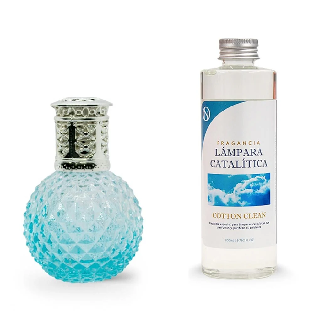 Lâmpada Catalítica Blue Diamonds + Aroma Cotton Clean 500 Ml - Elimina Os Maus Odores, Impurezas E Perfuma