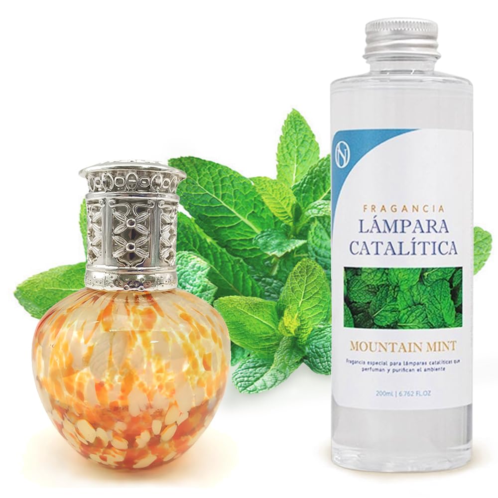 Lâmpada Catalítica Drops Orange + Aroma Mountain Mint 200ml - Elimina Os Maus Odores, Impurezas E Perfuma