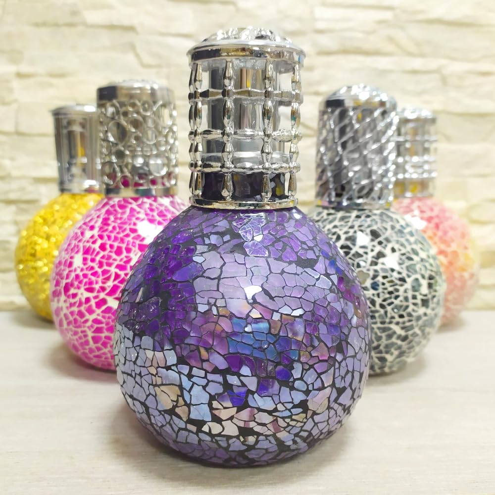 Lâmpada Catalítica Mosaico Azul Oceano + Aroma Mountain Mint 500ml - Elimina Os Maus Odores E Perfuma - Image 5