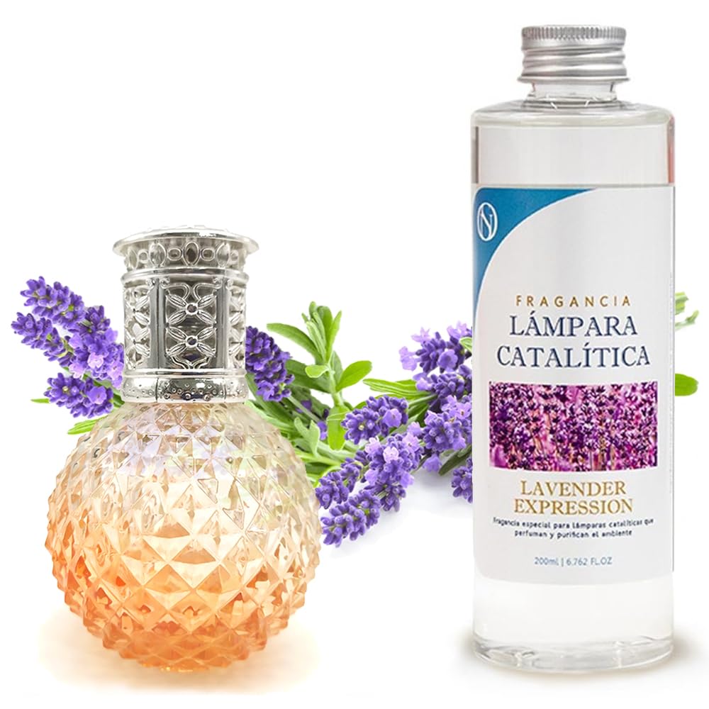 Lâmpada Catalítica Orange Diamonds + Aroma Lavender Expression 200 Ml - Elimina Os Maus Odores, Impurezas E Perfuma