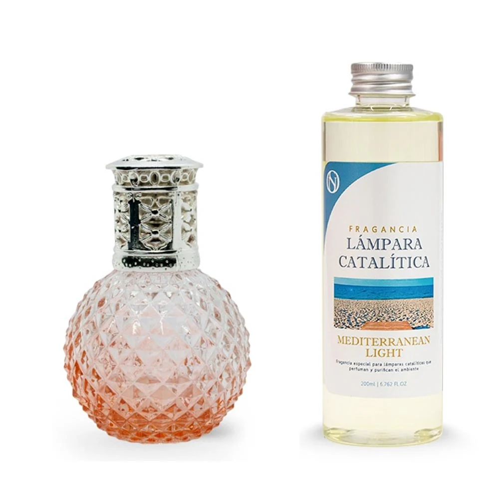 Lâmpada Catalítica Orange Diamonds + Aroma Mediterranean Light 200 Ml - Elimina Os Maus Odores, Impurezas E Perfuma