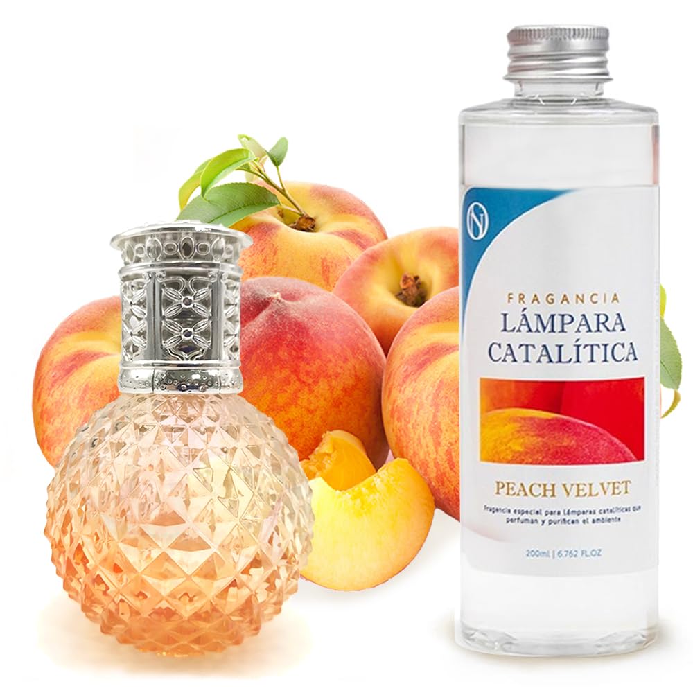 Lâmpada Catalítica Orange Diamonds + Aroma Peach Velvet 200 Ml - Elimina Os Maus Odores, Impurezas E Perfuma