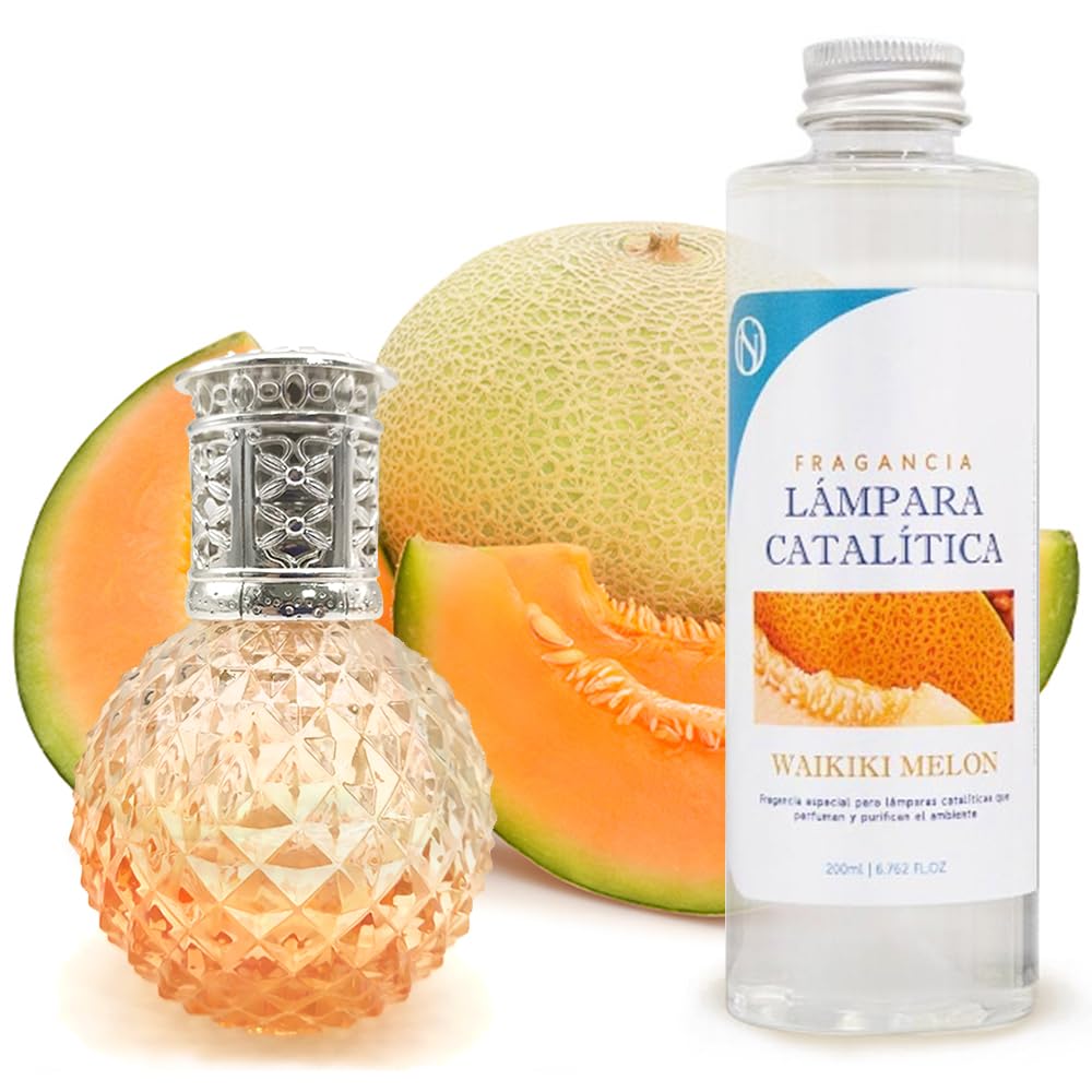 Lâmpada Catalítica Orange Diamonds + Aroma Waikiki Melon 200 Ml - Elimina Os Maus Odores, Impurezas E Perfuma