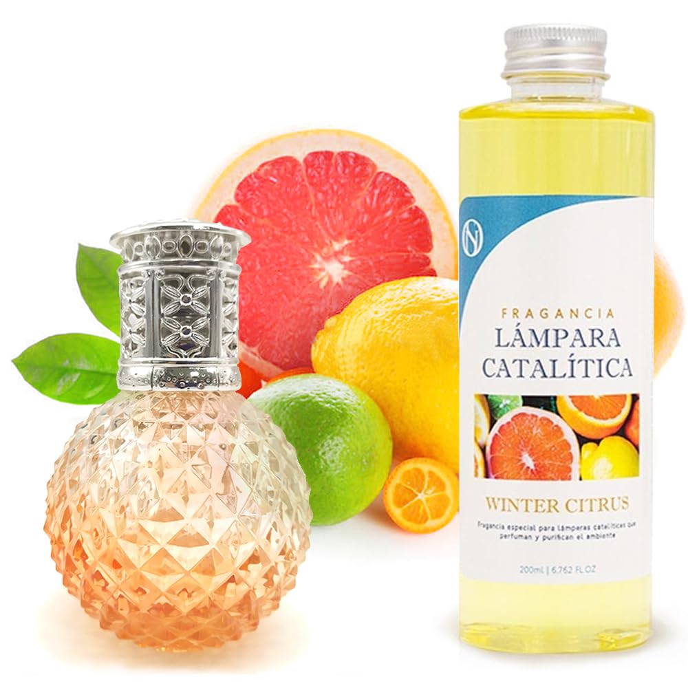 Lâmpada Catalítica Orange Diamonds + Aroma Winter Citrus 200 Ml - Elimina Os Maus Odores, Impurezas E Perfuma