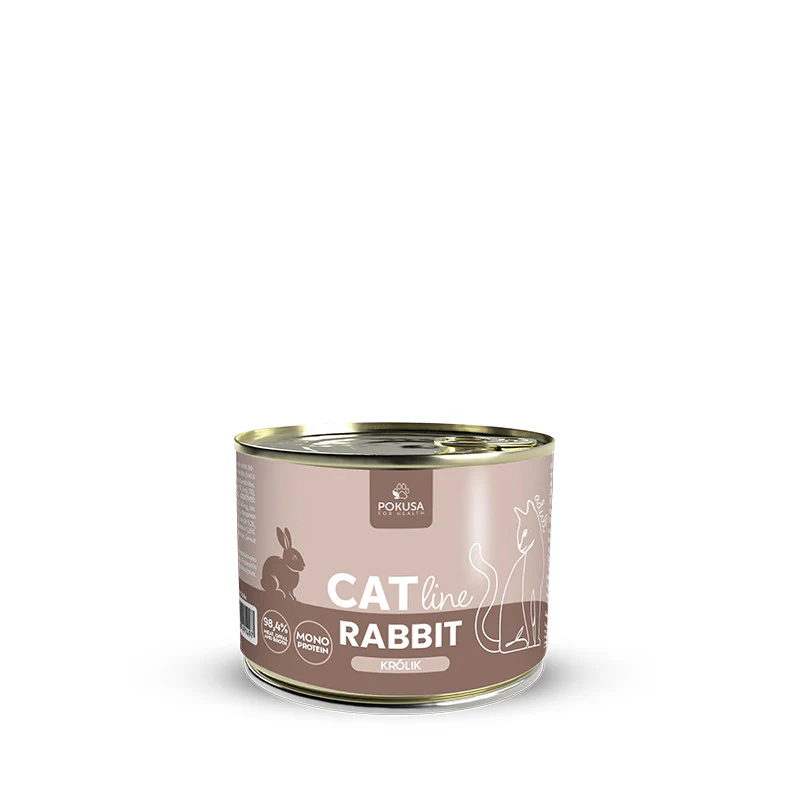 Lata De Comida Húmeda Para Gato - Carne De Conejo 100% Natural