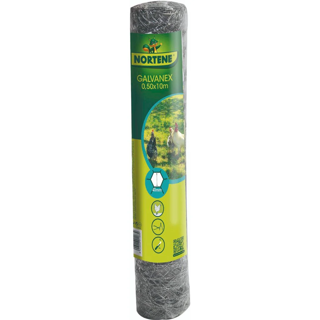 Malla Metalica Triple Torsion Galvanex 41 0.5x10 M Nortene