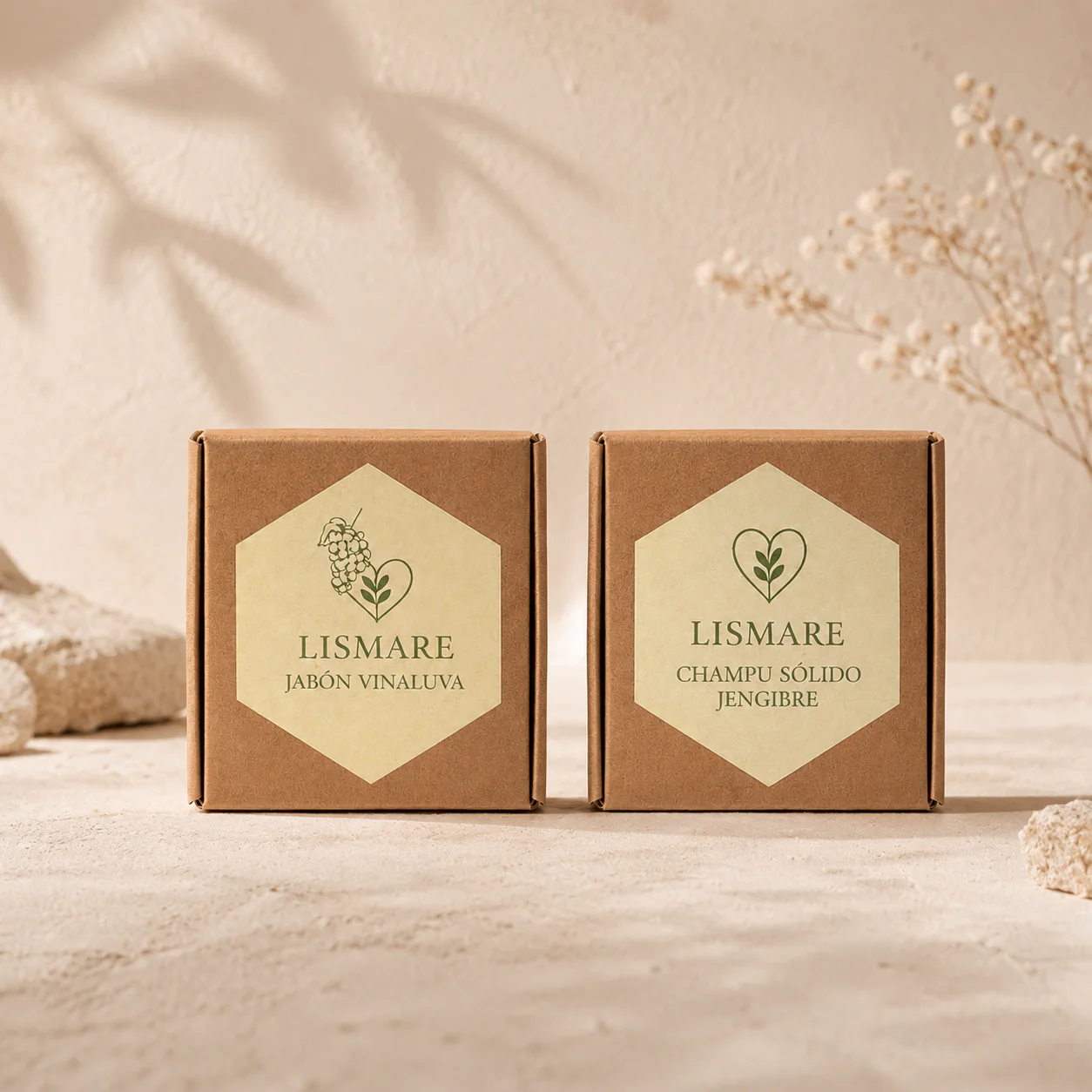 Pack Baño Sostenible Lismare: jabón sólido uva+ champú sólido jengibre - Image 2
