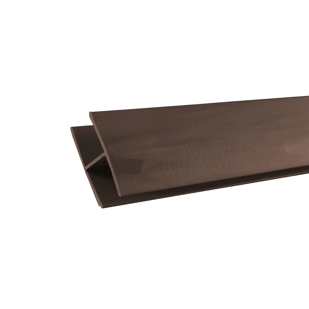 Pack Instalación Vertical 2 Celosías Pvc 18 Mm Marrón Con Perfiles Y Unión 1x2 M - Image 6