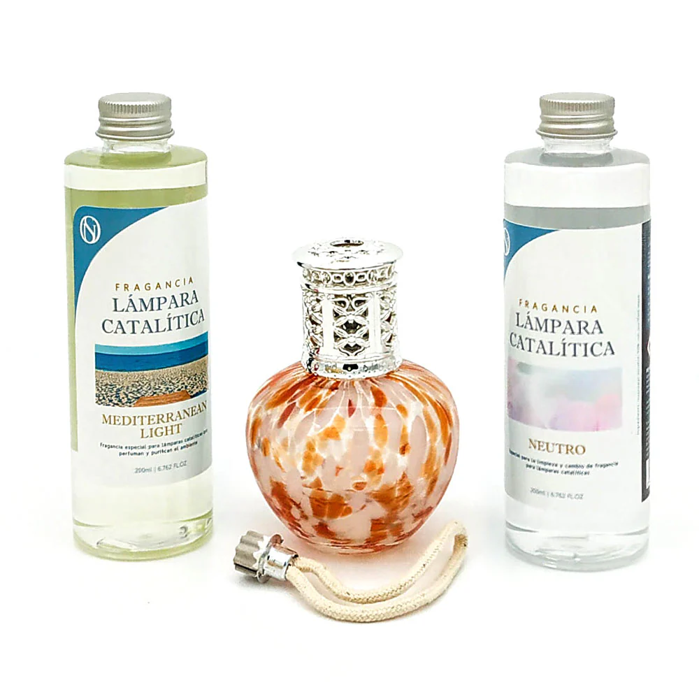 Pack Lâmpada Catalítica Drops Orange + Fragrância Mediterranean Light +produto Neutro 200ml + Pavio Substituição