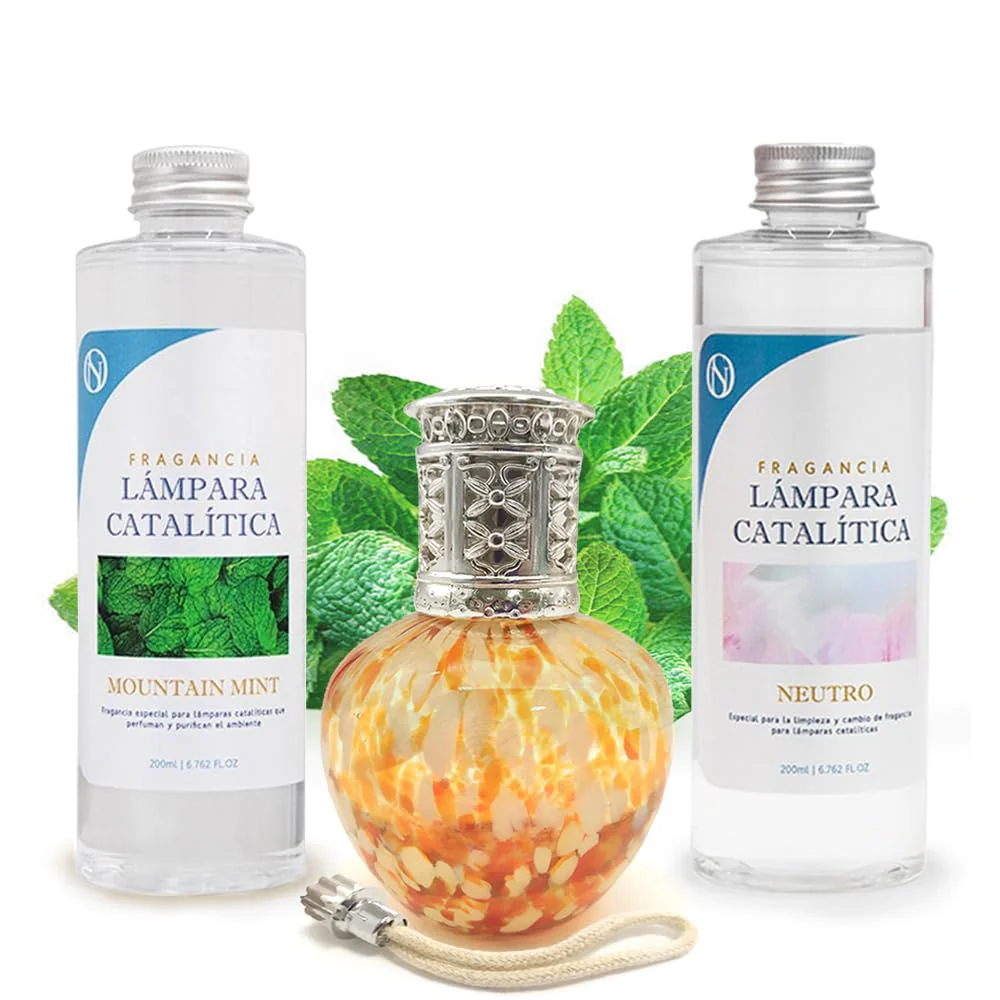 Pack Lâmpada Catalítica Drops Orange + Fragrância Mountain Mint + Produto Neutro 200ml + Pavio Substituição