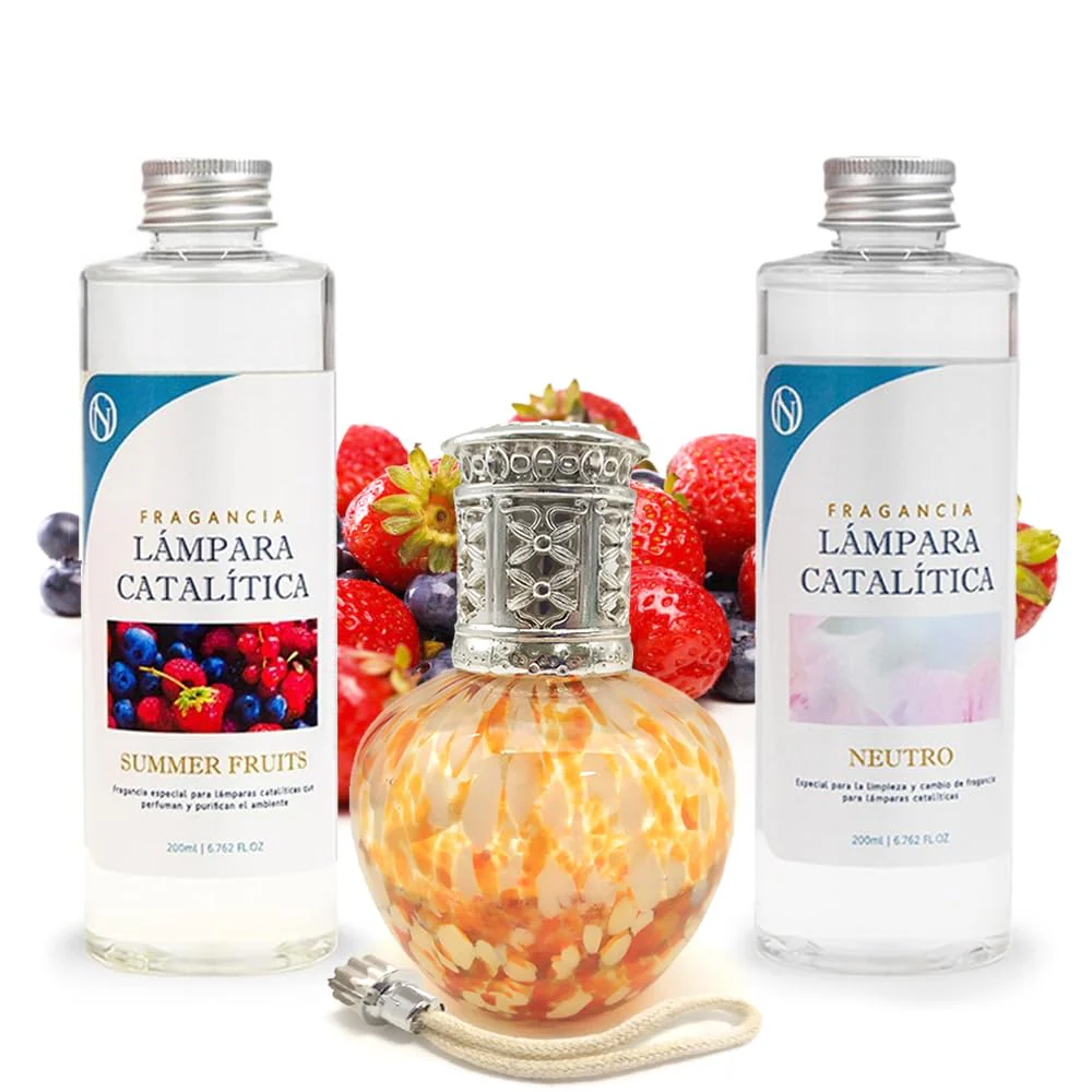 Pack Lâmpada Catalítica Drops Orange + Fragrância Summer Fruits 200ml + Produto Neutro 200ml + Pavio Substituição
