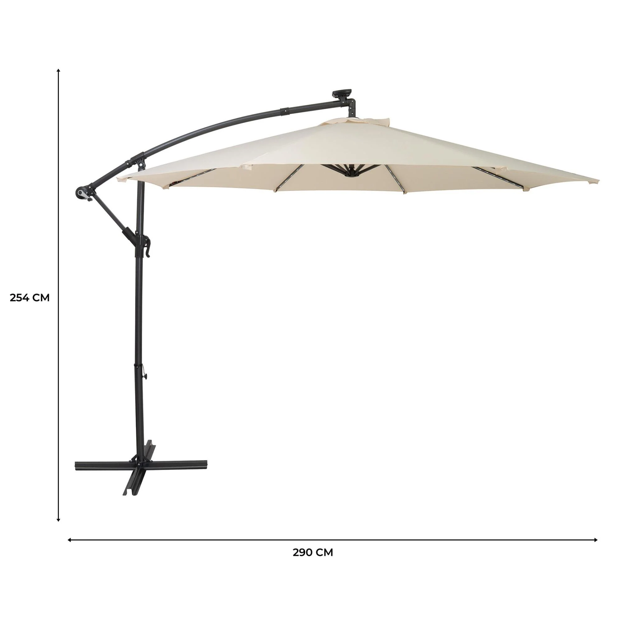 Parasol Excéntrico Led De 3 M – Crema - Image 5