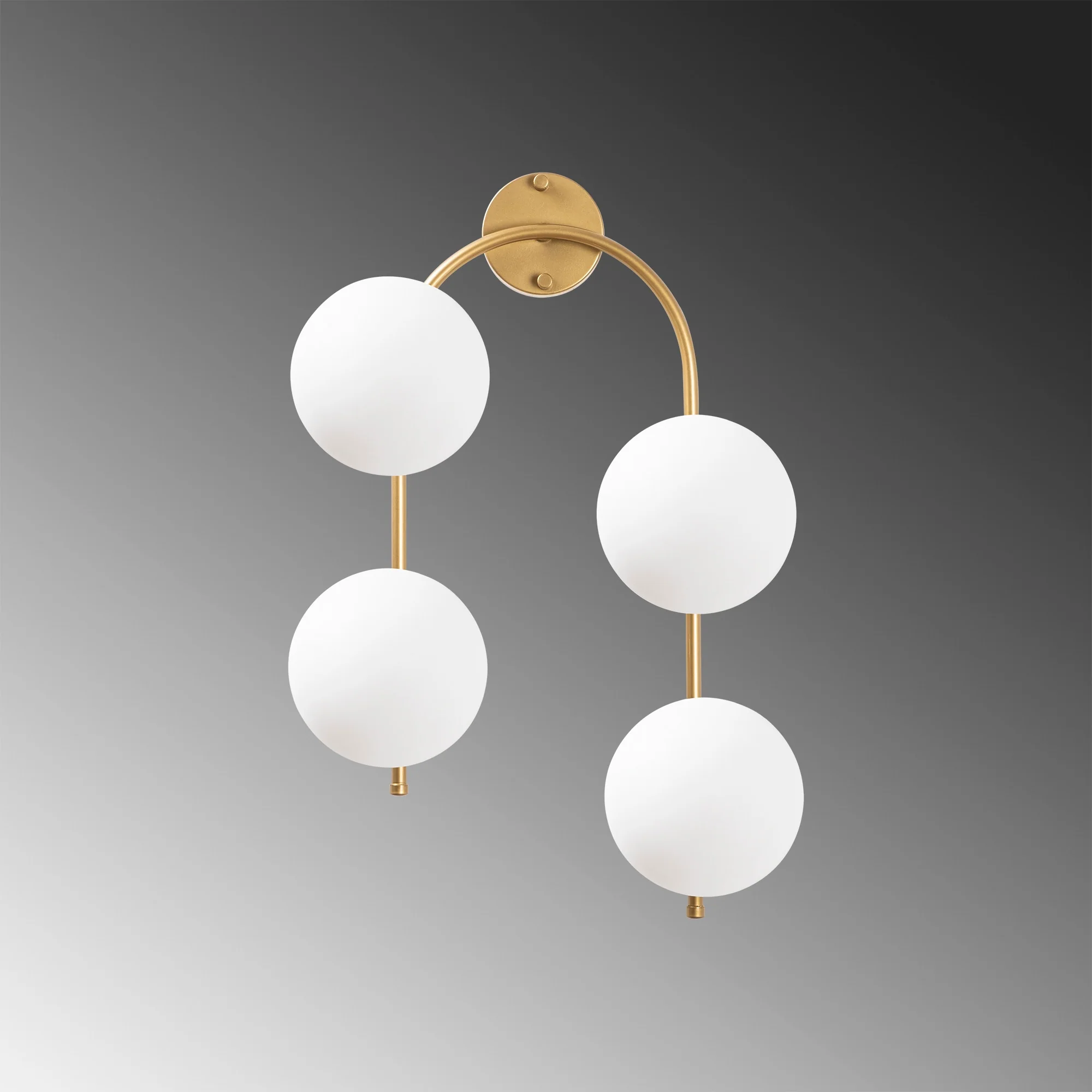 Parede Curva Se Aplica, 4 Branco, Metal, Ouro Brilhante, 40x26x62, 4 X E14 Máx. - Image 6
