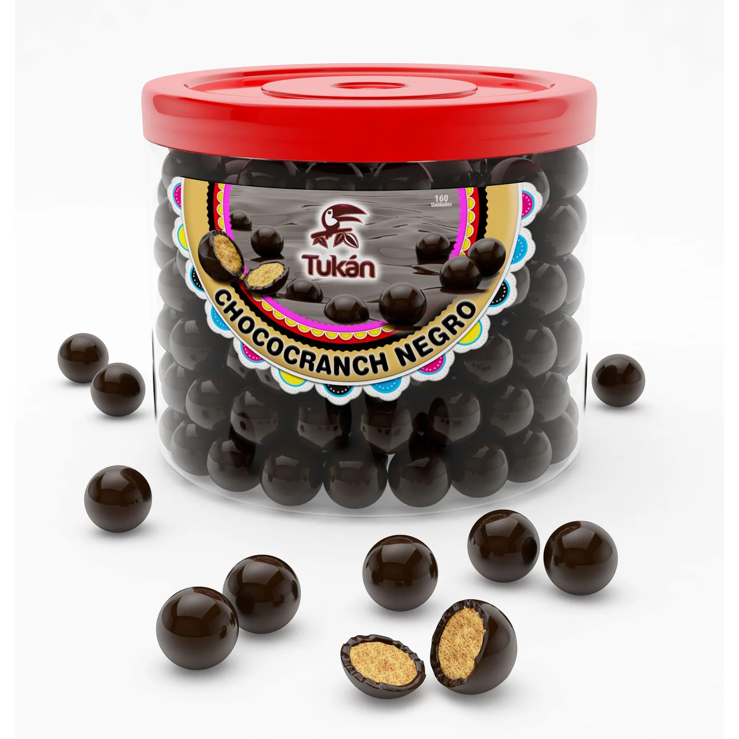 Potes De Bolachas De Chocolate Negro (160 Unidades)