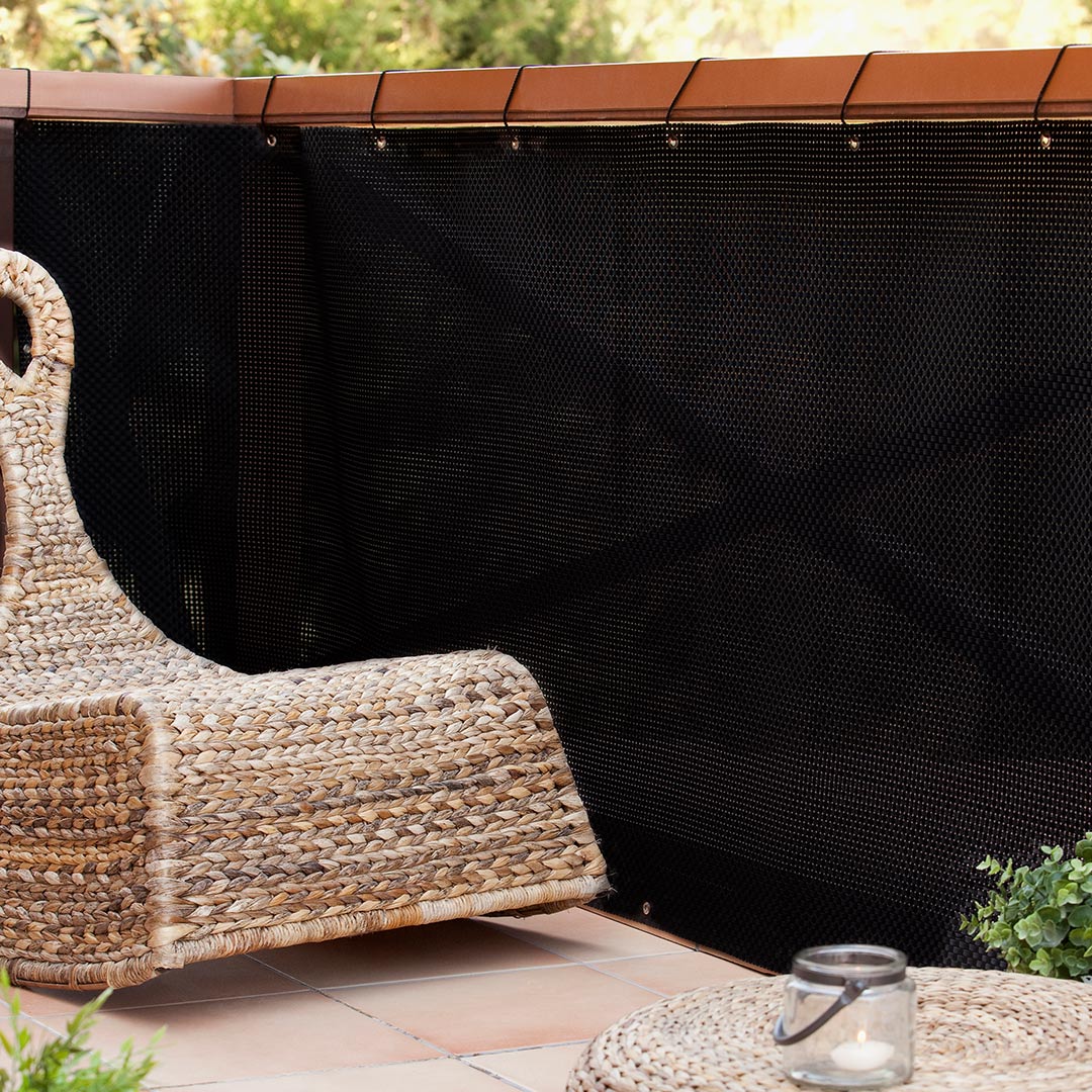 Rattan Luxe Black Balcony Mesh - Ocultação Máxima 0,9x3 M / Multicolor - Image 2