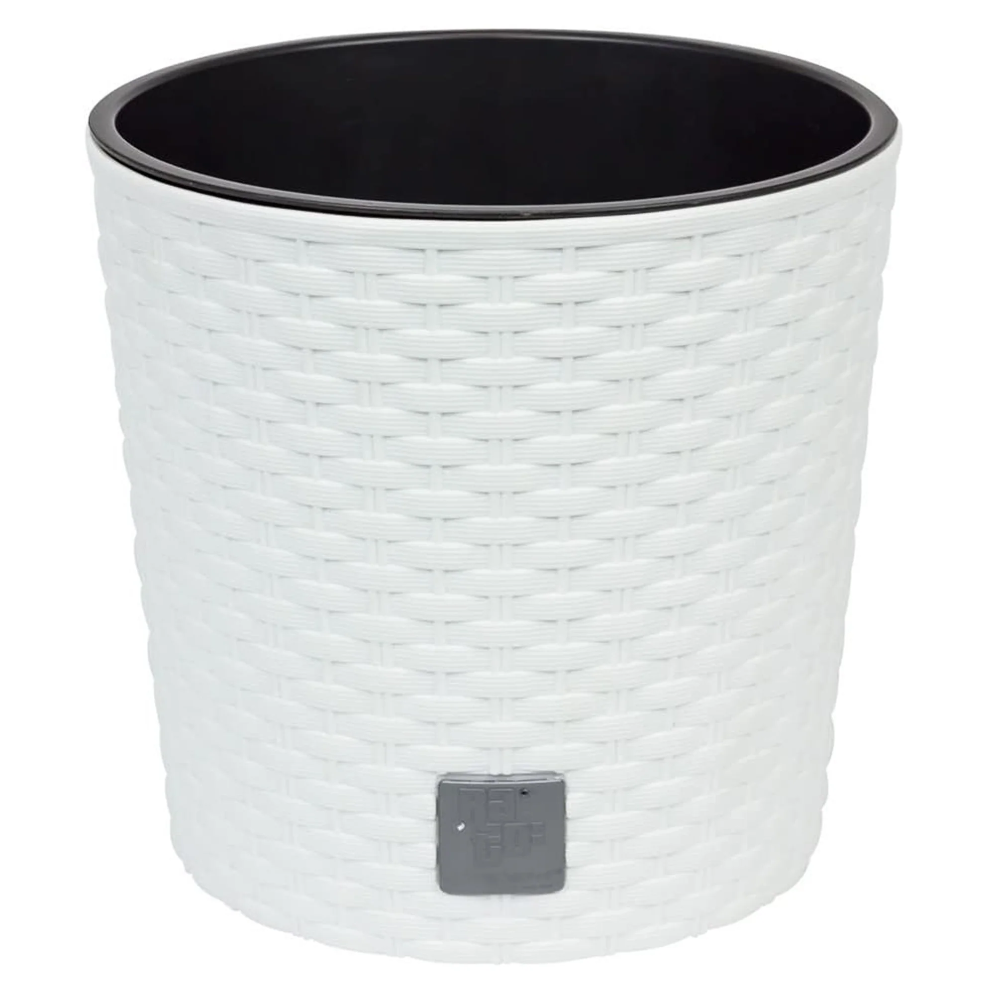 Round Moted 37,65 Litros Rato Com Cubilete A Plantador Em Cor Branca 40 X 40 X 37,5 Cm