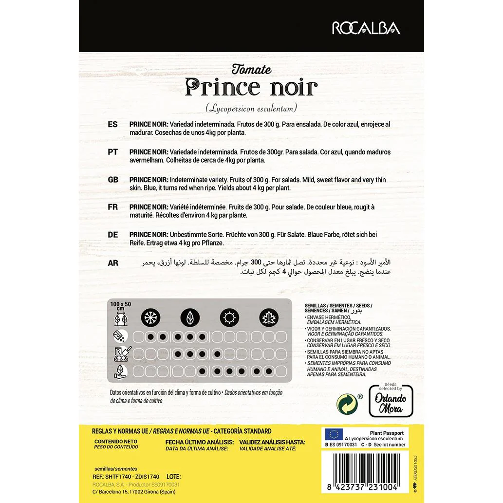 Coleção de sementes de tomate Prince Noir - Image 2