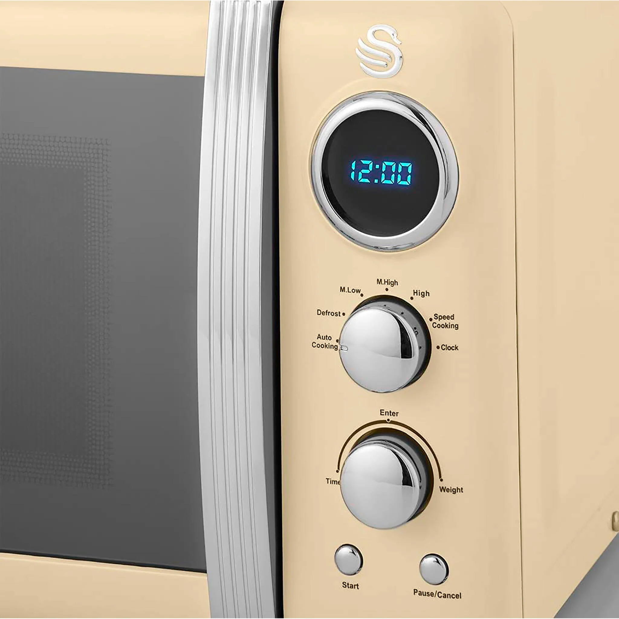 Swan Retro Microondas Digitais 20l, 5 Níveis De Potência, Função Descongelamento, Temporizador, Sm22030cneu, Crema 800w - Image 5