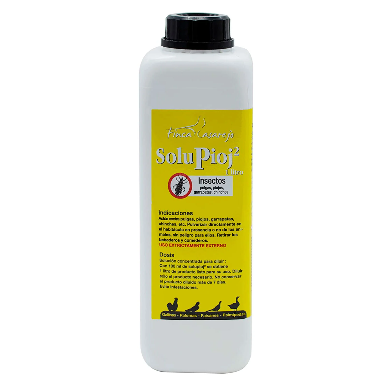 Solupioj (1 Litro) - Solução biodegradável para eliminar parasitas externos como piolhos, ácaros, carraças...